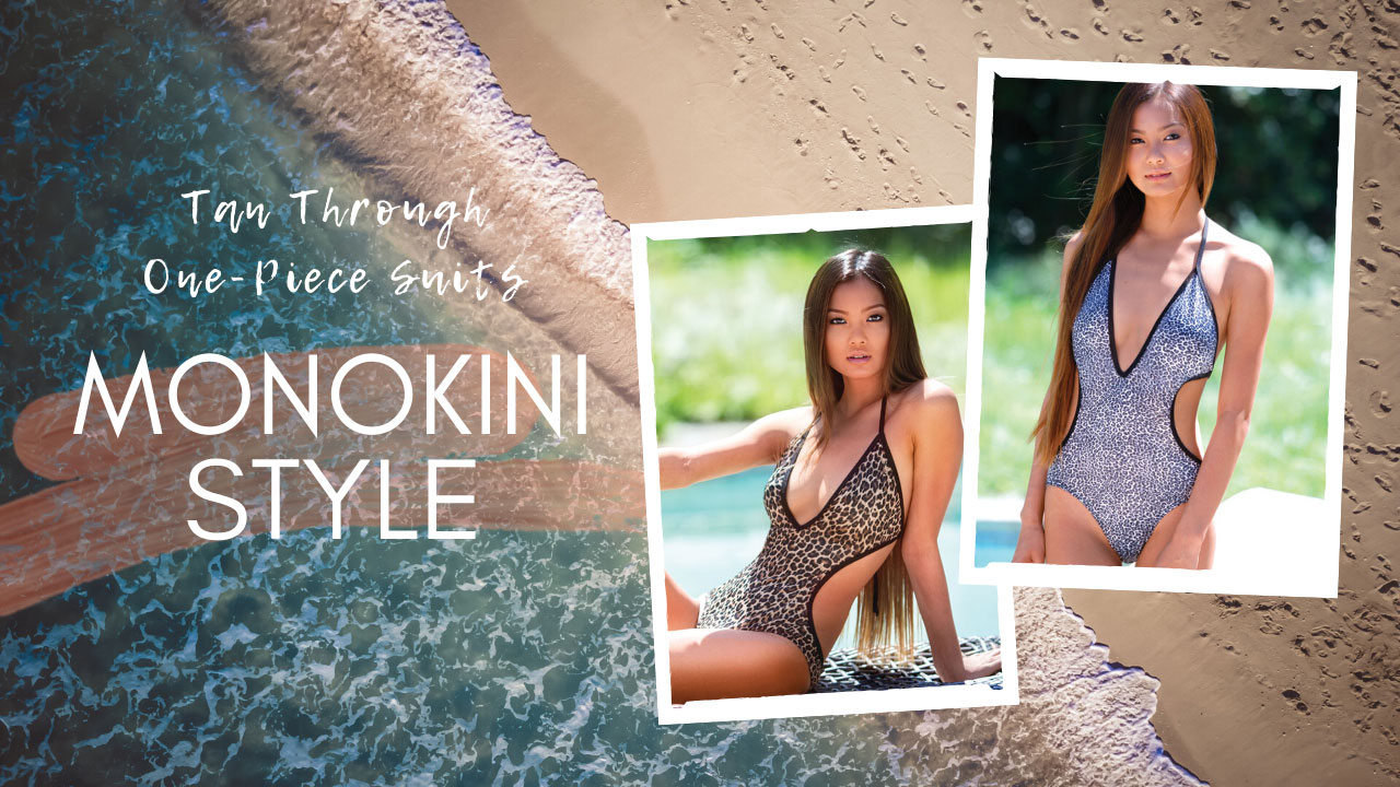 Tan Through Monokini Style Suits
